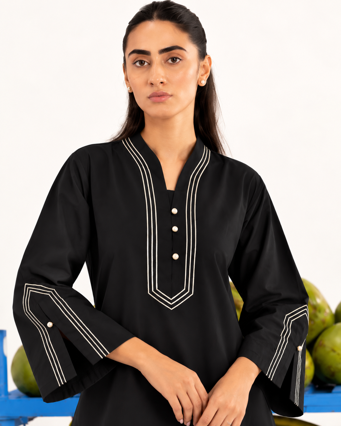 Ebony glow charm farshi set