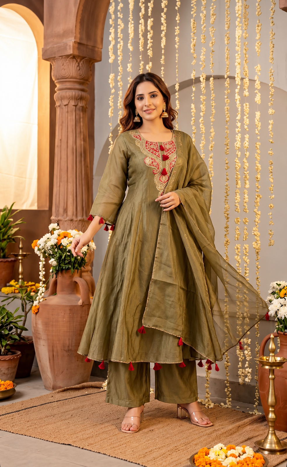 Regal olive oasis suit set