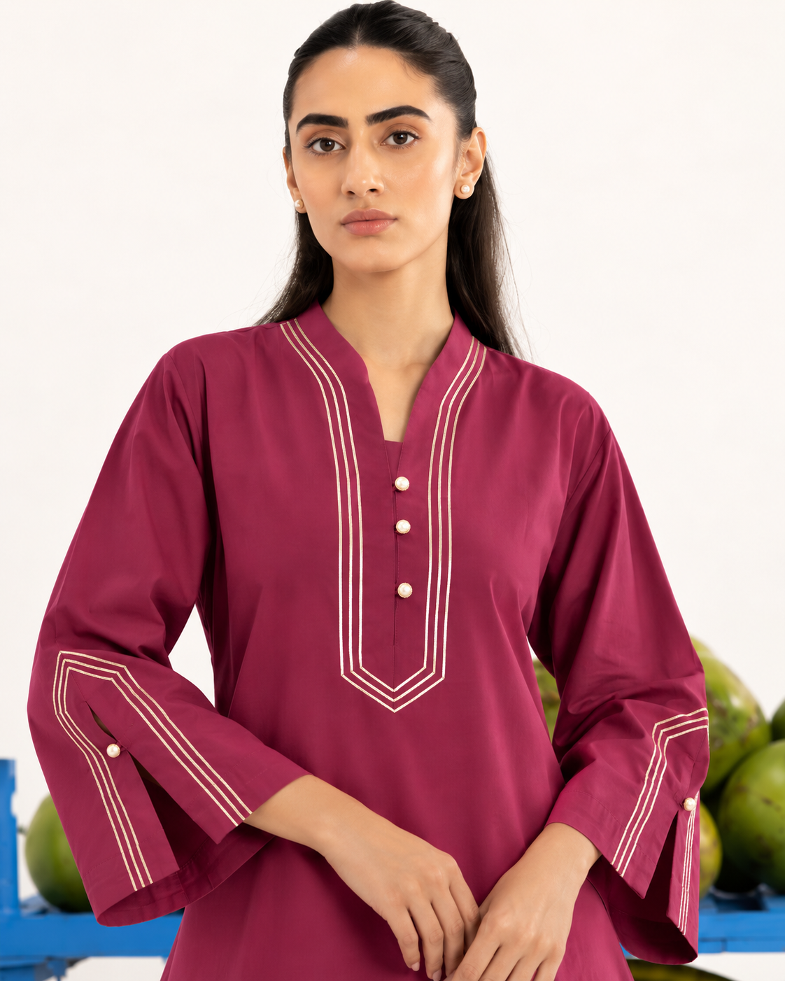 Mulberry glow charm farshi set