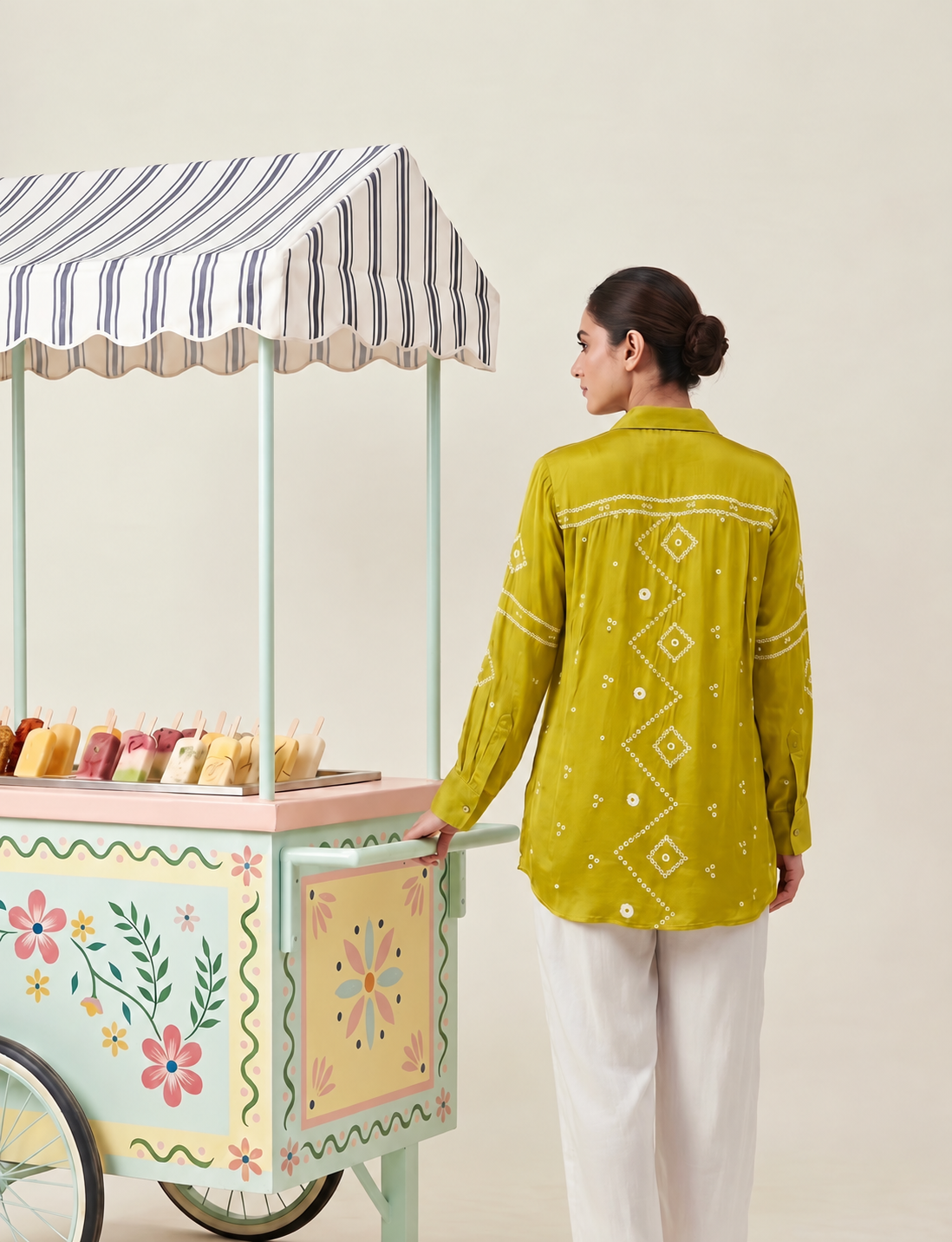 Lime dazzle artistic shirt