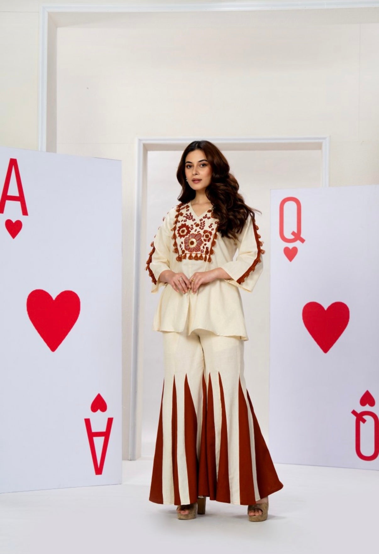 Coco Grace Embroidered Cotton Co-ord Set