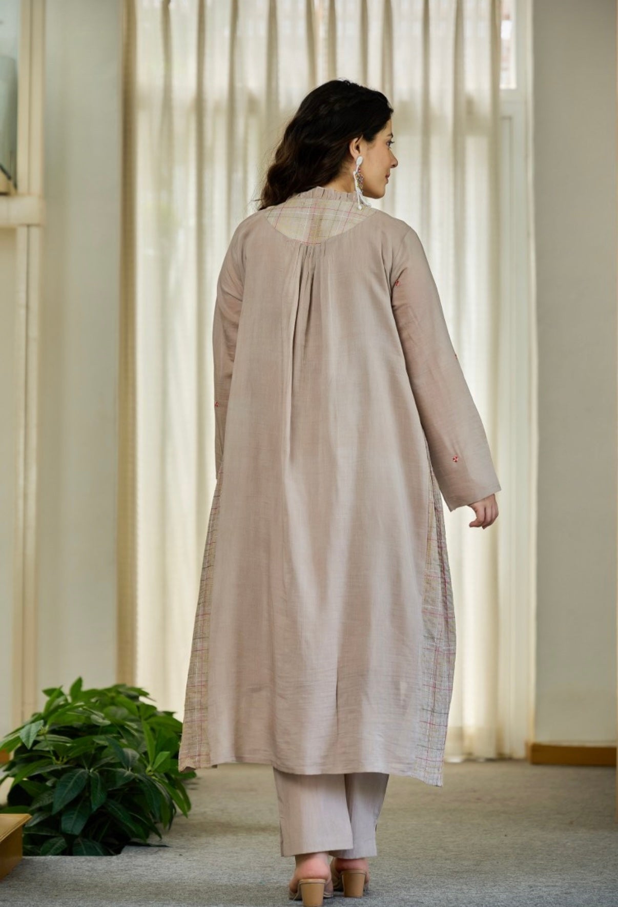 Petal Whisper Cotton Embroidered Kurta Set