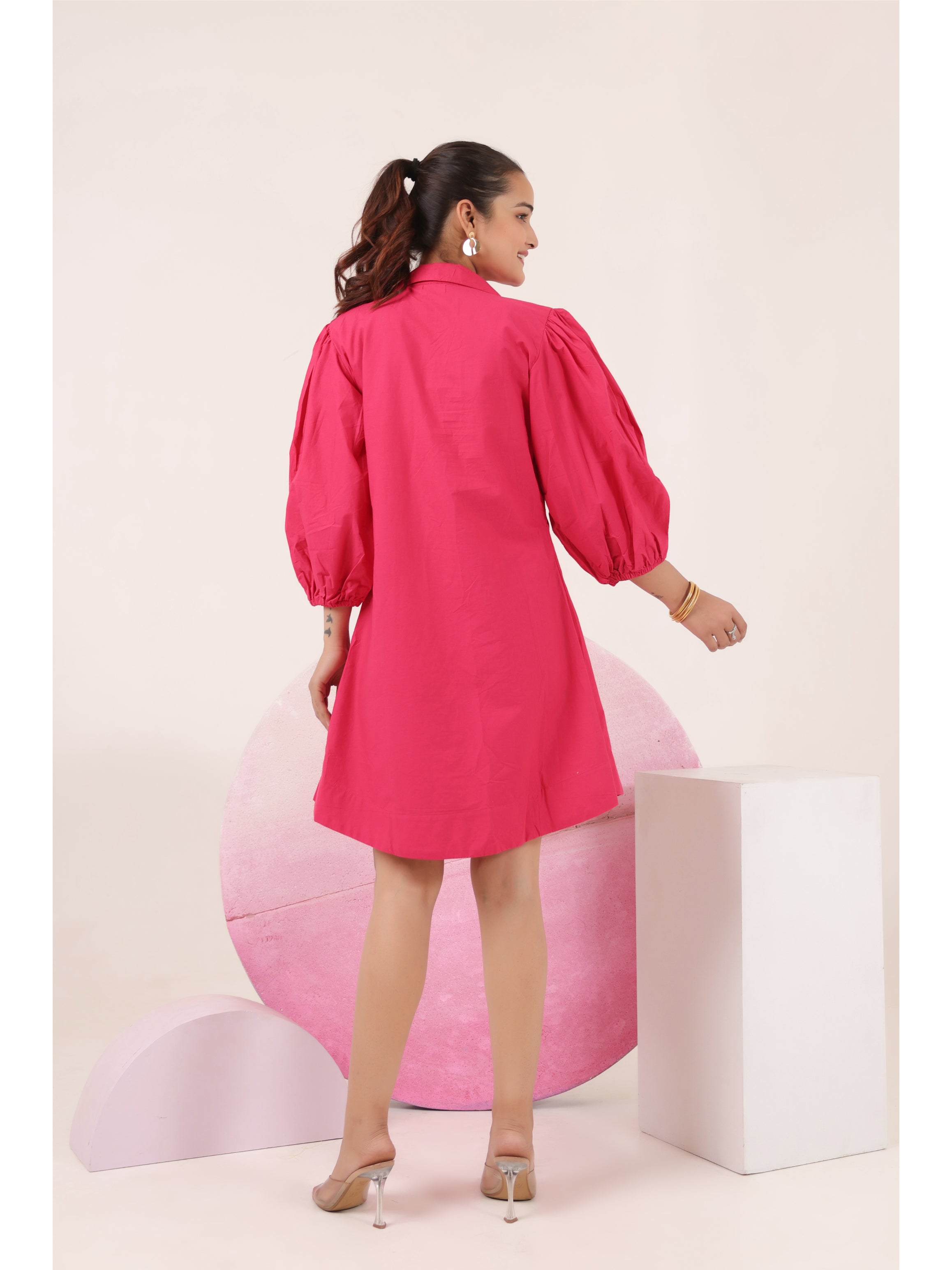 APEROL POPLIN DRESS IN CANDY
