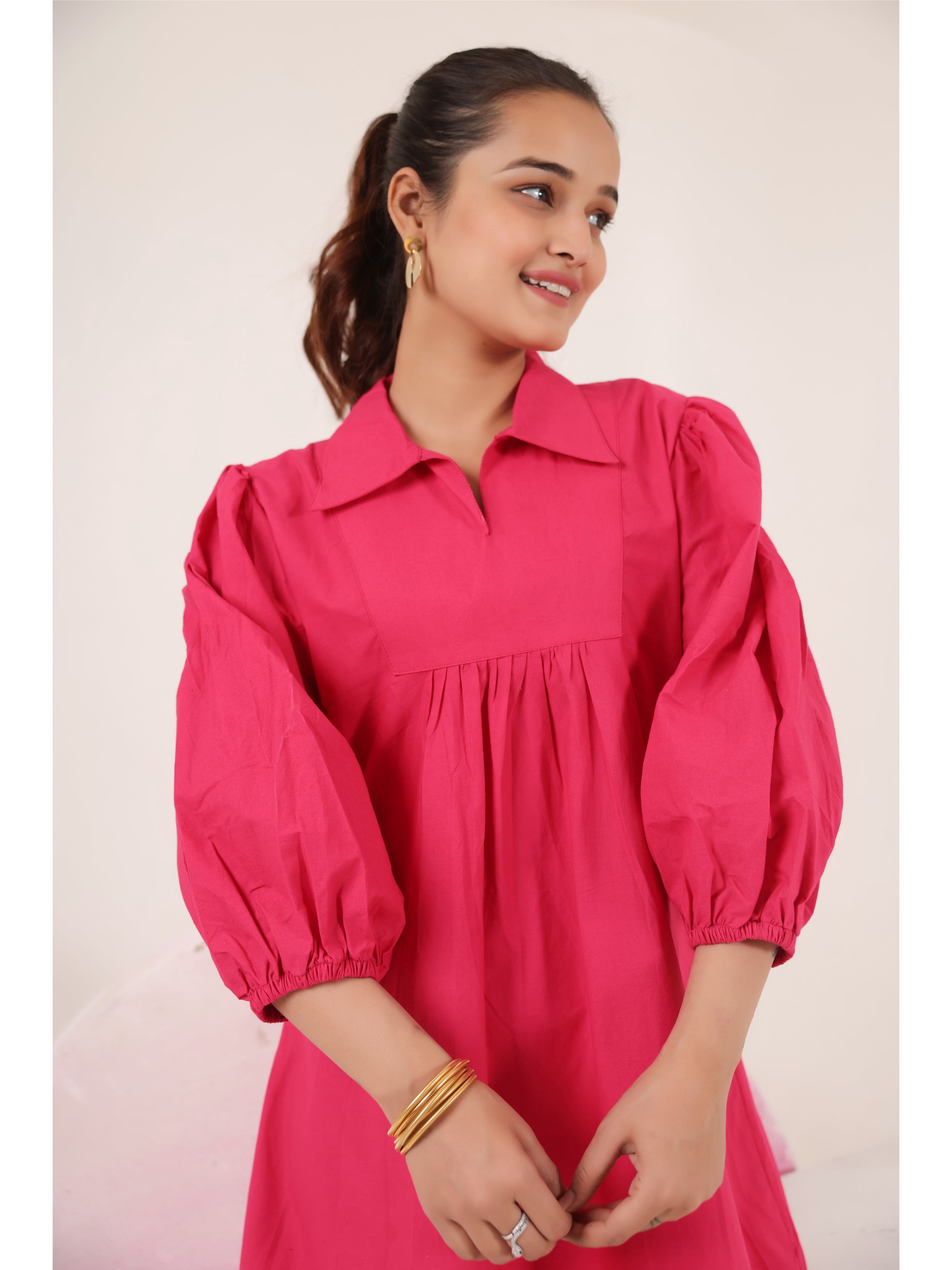 APEROL POPLIN DRESS IN CANDY