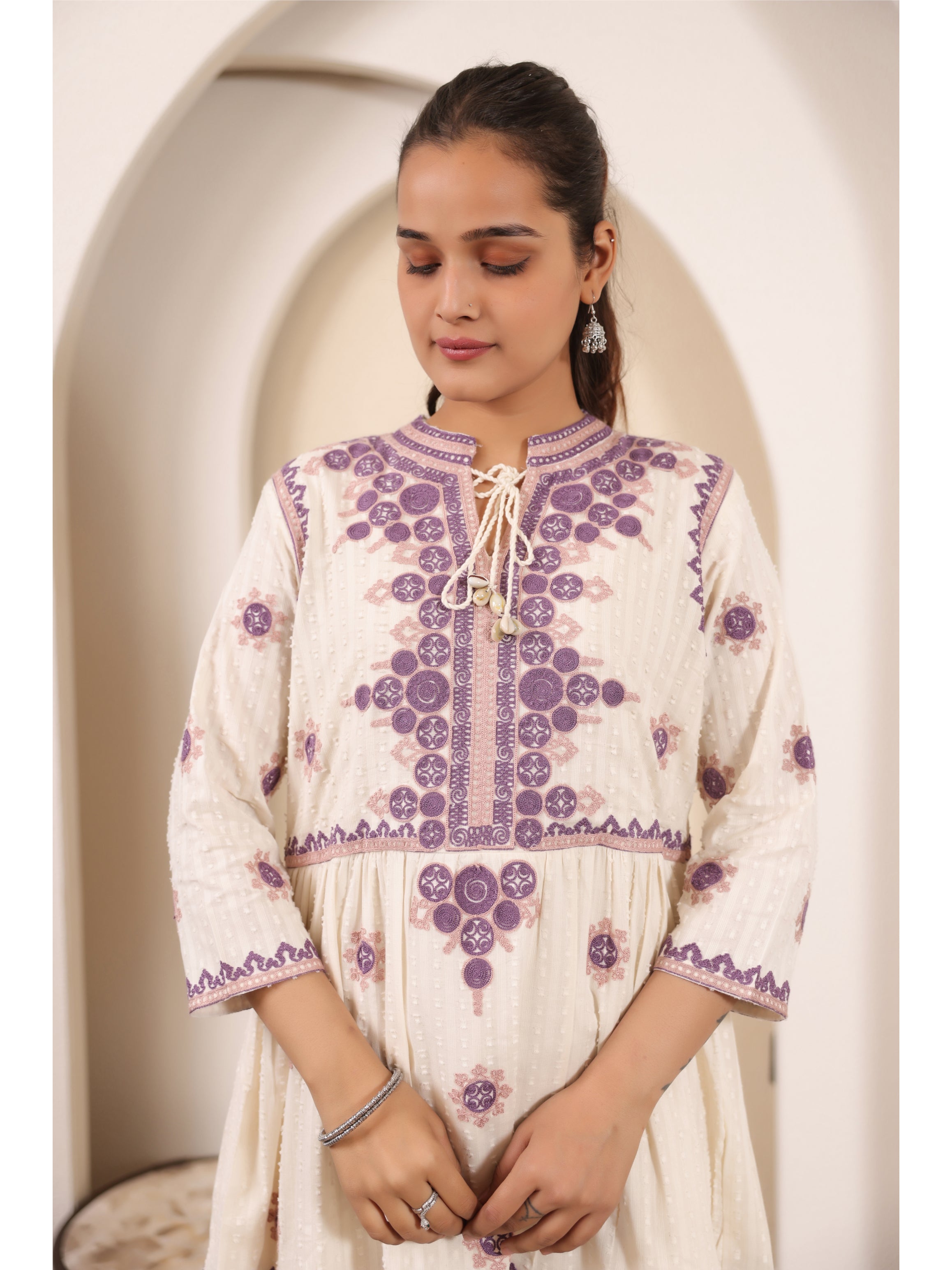 THE FLOWERY FLARE COTTON SHORT DRESS