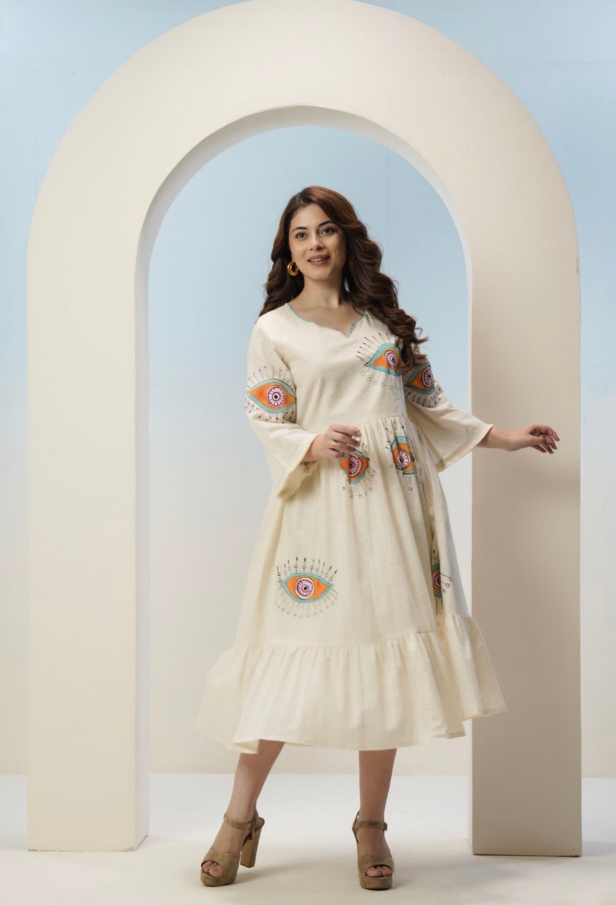 Drishti Ivory Midi Dress