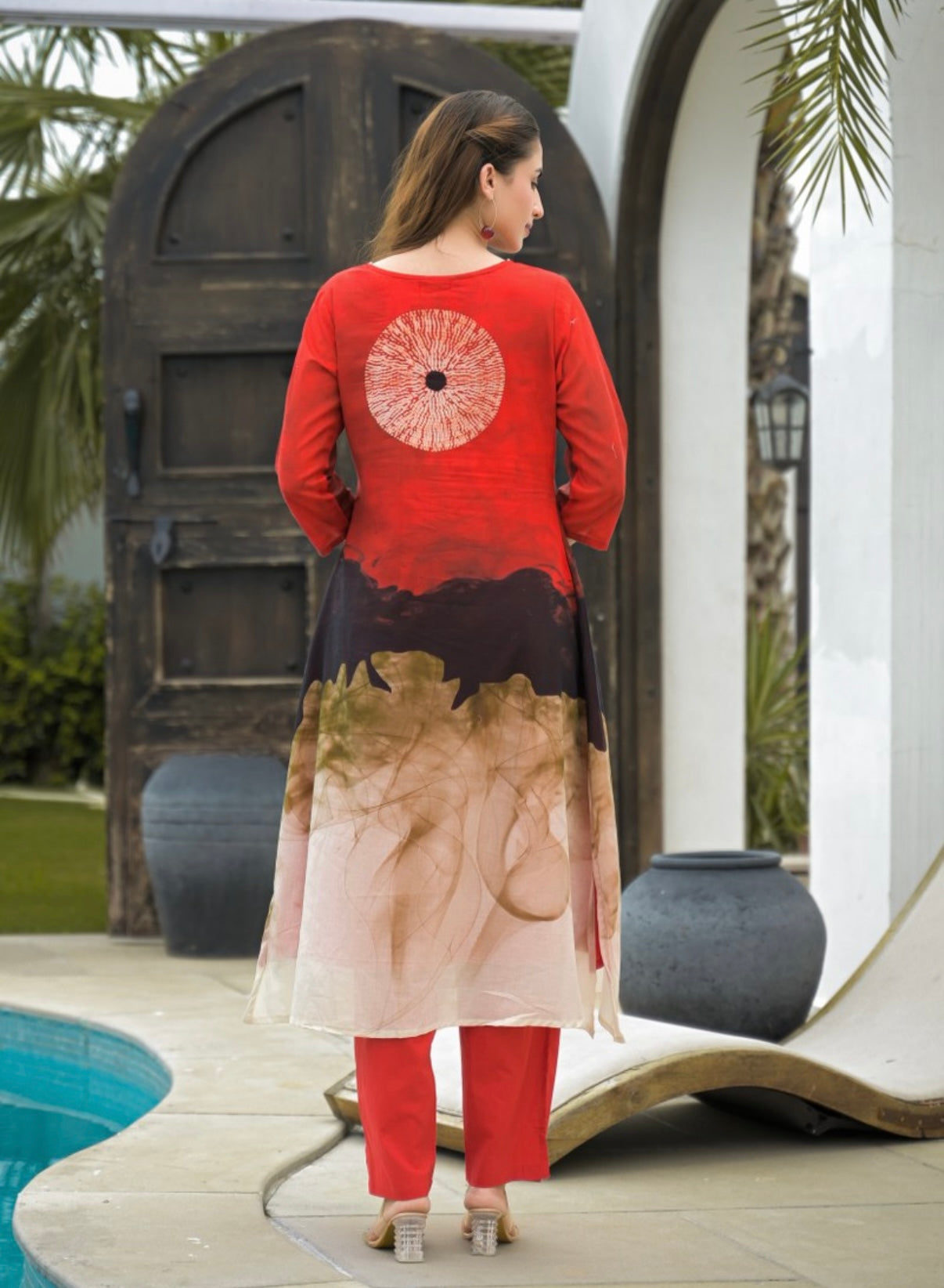 Scarlet Bloom Modern Cotton Kurta Set