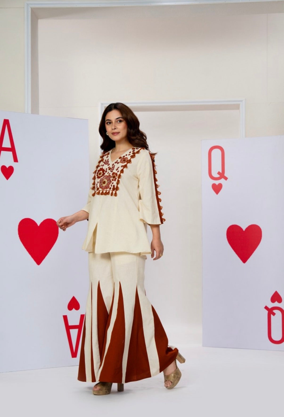 Coco Grace Embroidered Cotton Co-ord Set