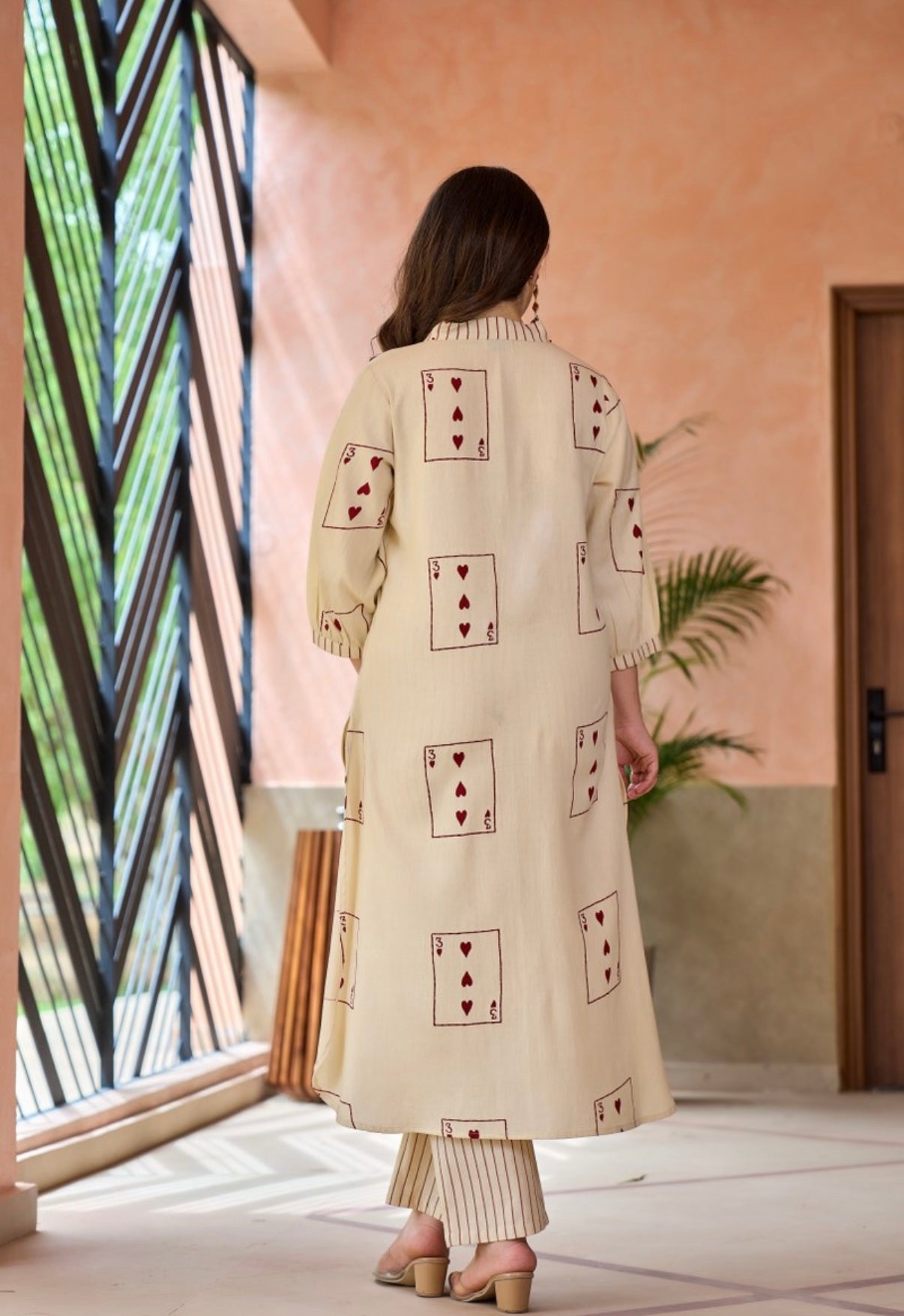 Hearts & Play Hand Embroidered Cotton Kurta Set