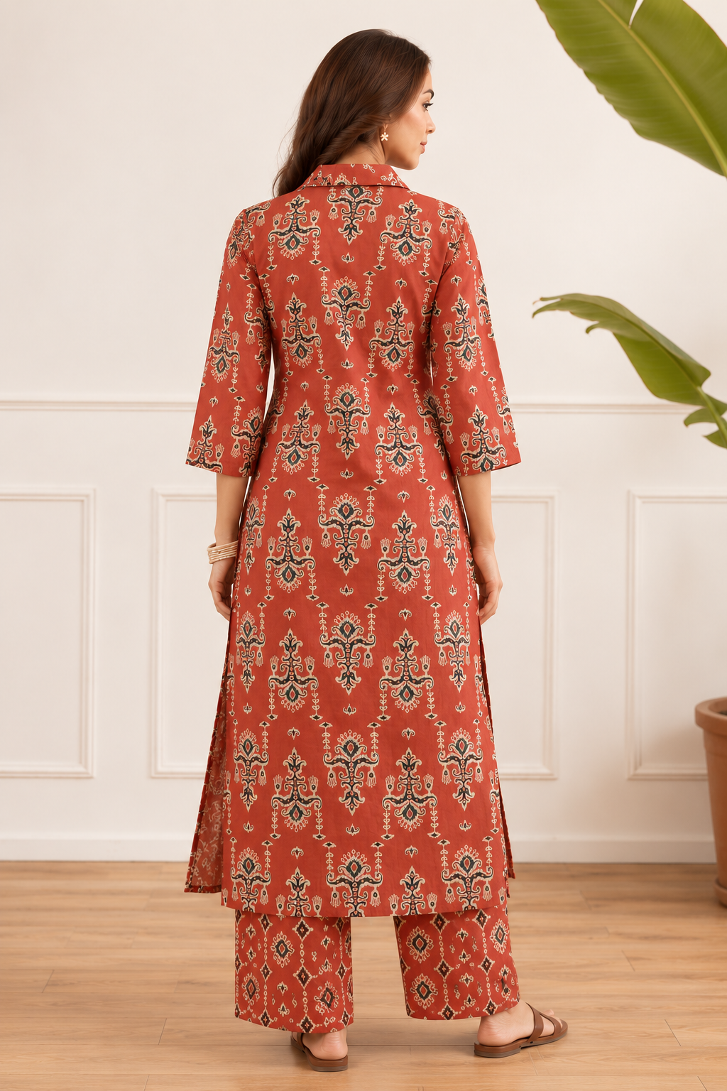 Rustic motif charm kurta set