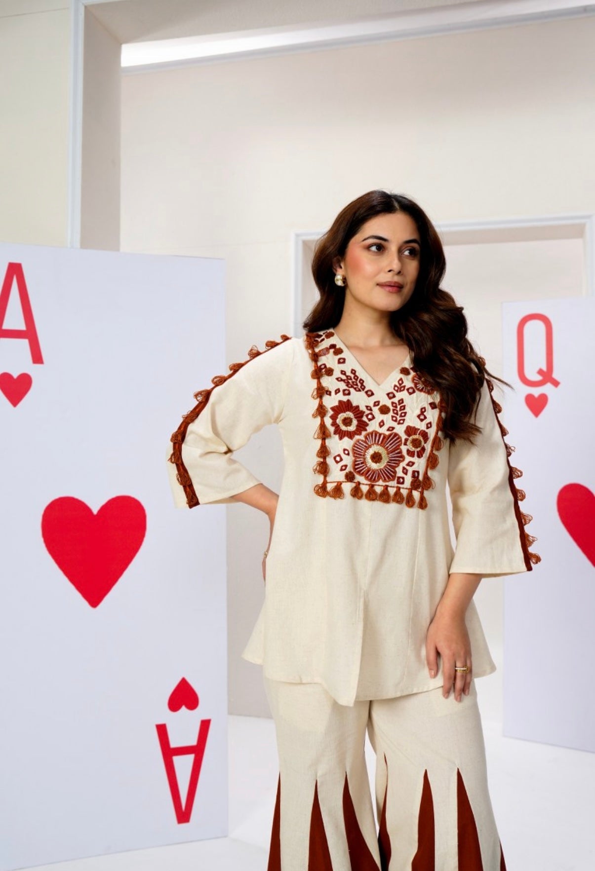 Coco Grace Embroidered Cotton Co-ord Set