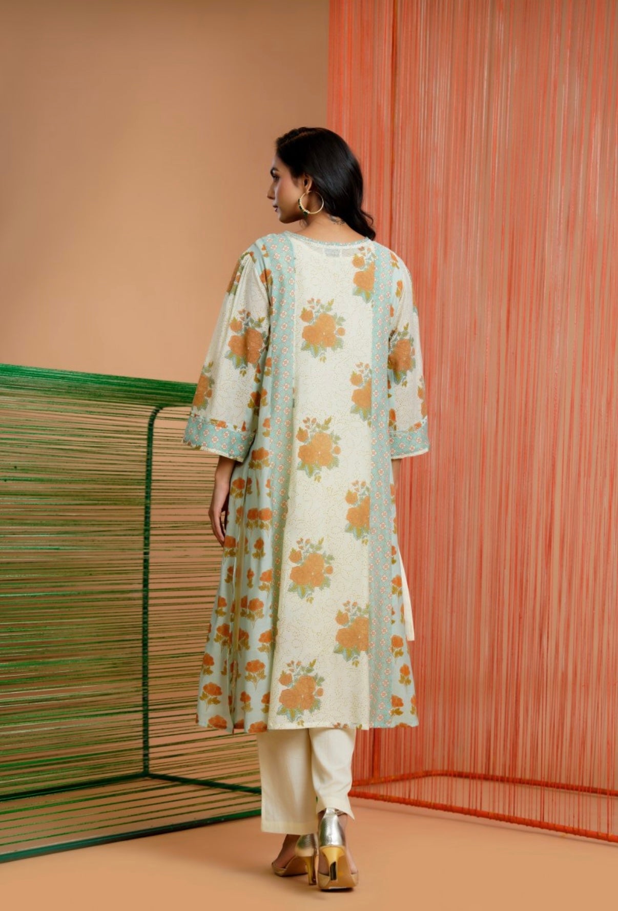 Spring Dew Floral Cotton Kurta Set