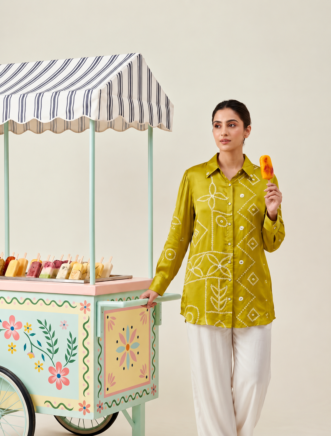 Lime dazzle artistic shirt