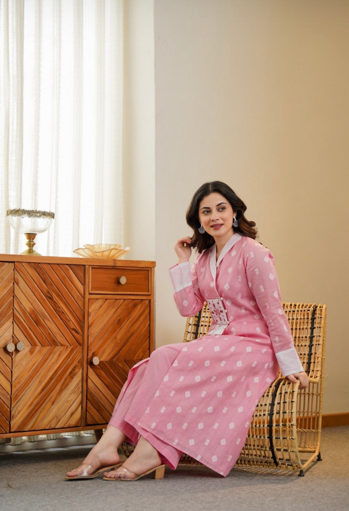 Blush Blossom Embroidered Kurta Set