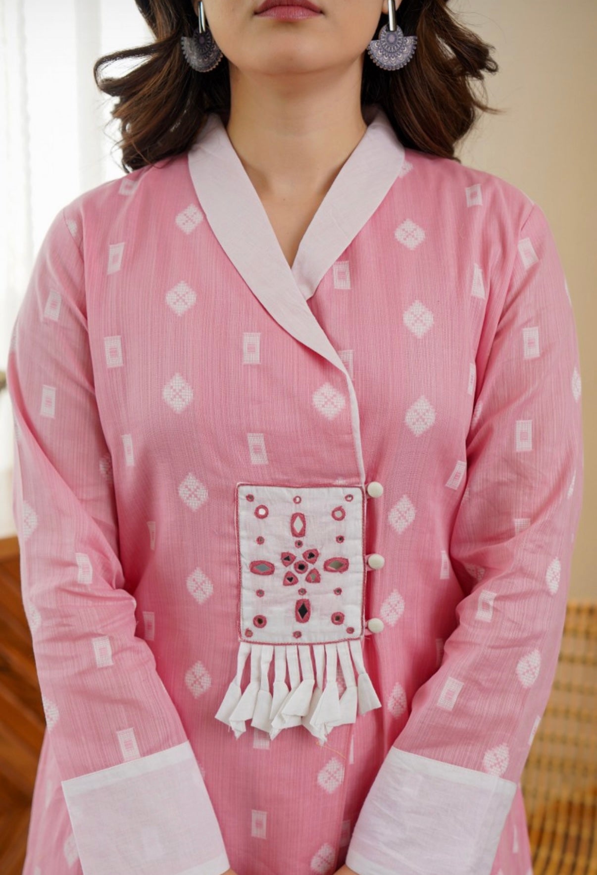 Blush Blossom Embroidered Kurta Set