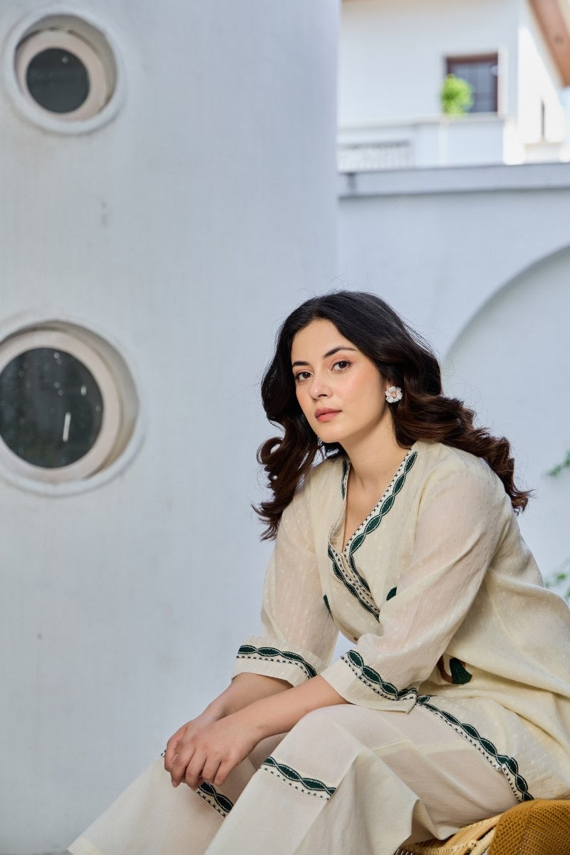 Wings Of Elegance Cotton Embroidered Coord Set