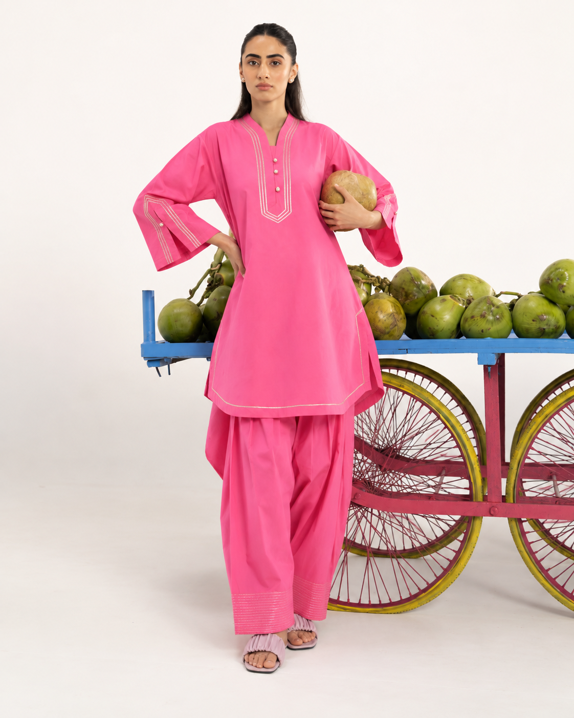 Rosy glow charm farshi set