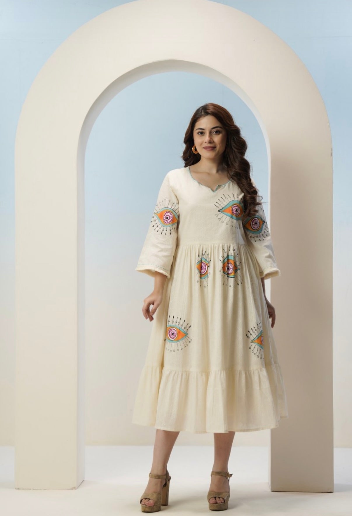 Drishti Ivory Midi Dress