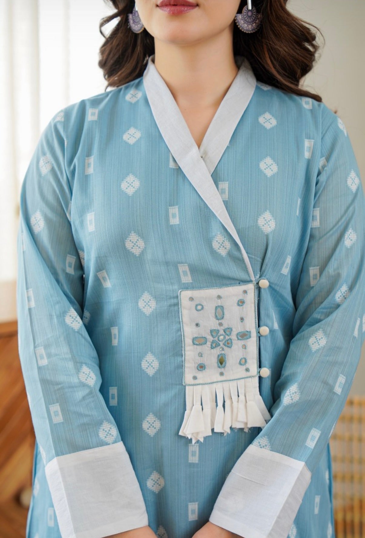 Aqua Grace Embroidered Kurta Set