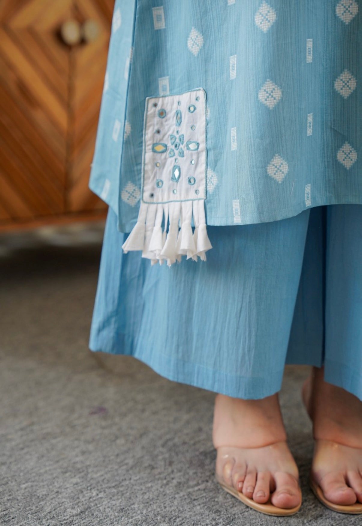 Aqua Grace Embroidered Kurta Set