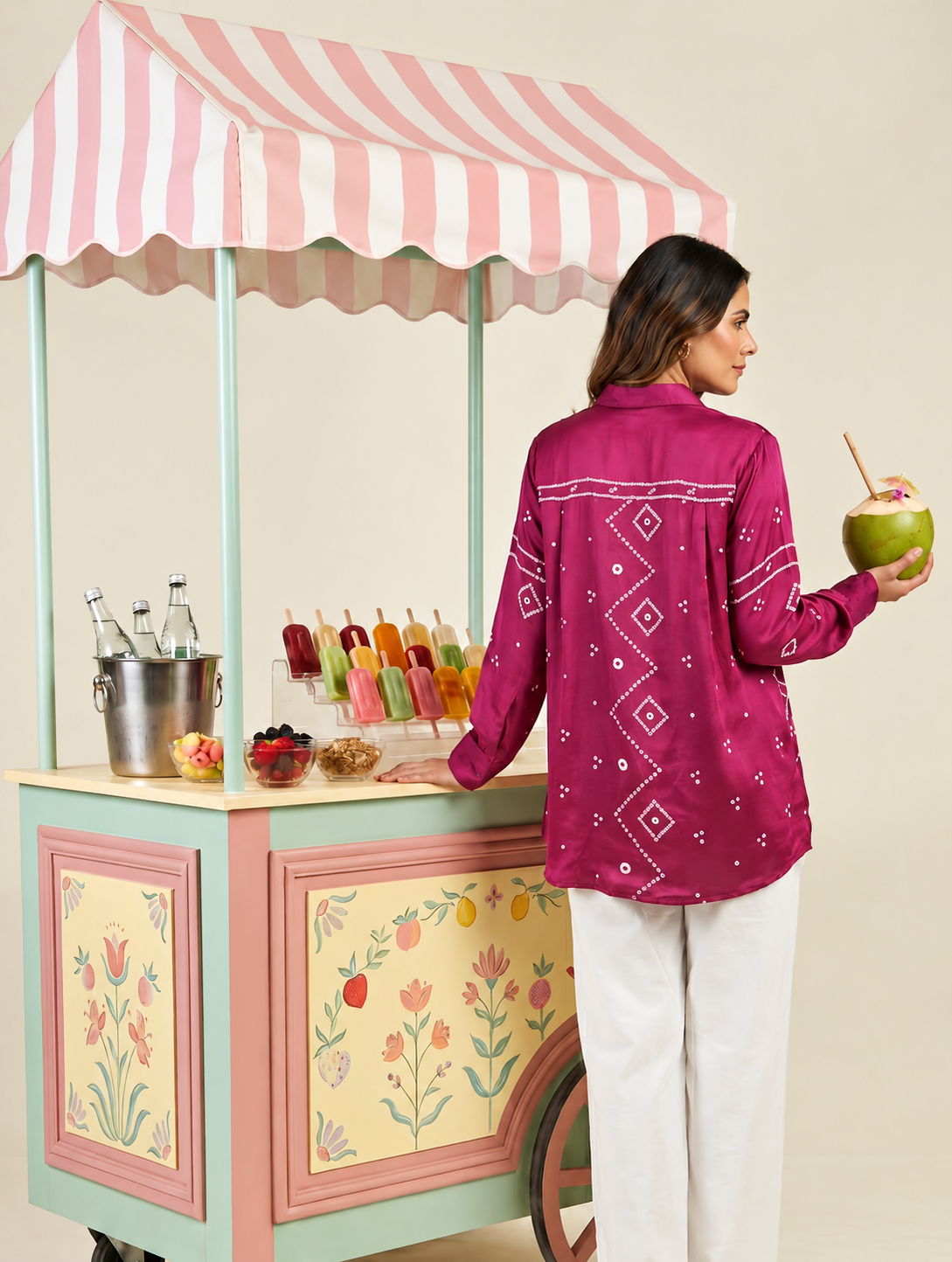 Fuchsia dazzle artistic shirt