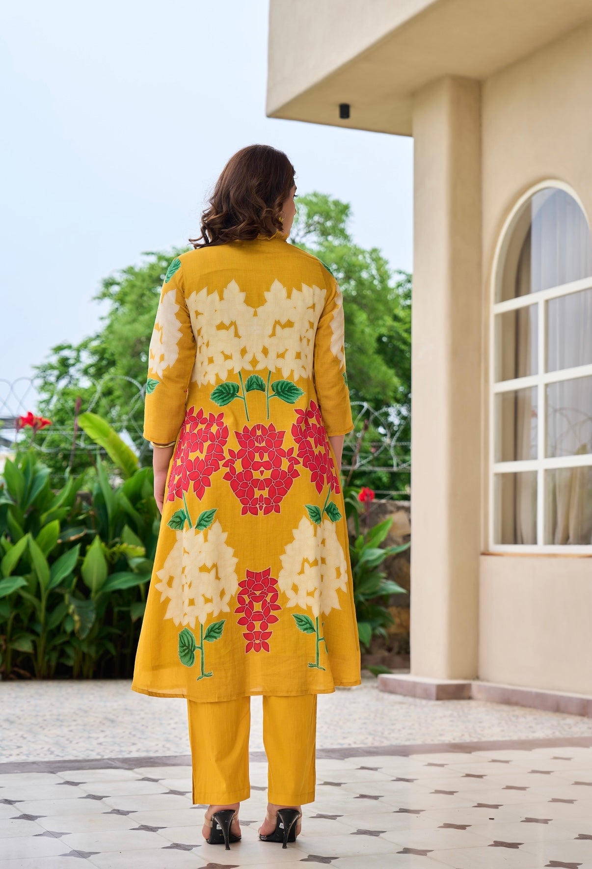 Sunshine Blossom Mal Cotton Kurta Set