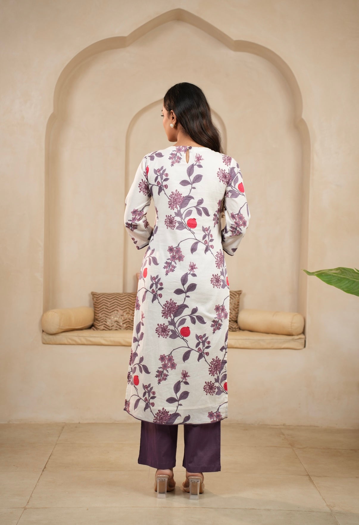 Pomegranate Garden Cotton Mal Mal Kurta Set