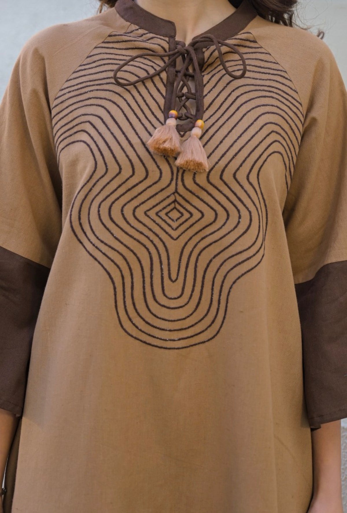 Mocha contour dress