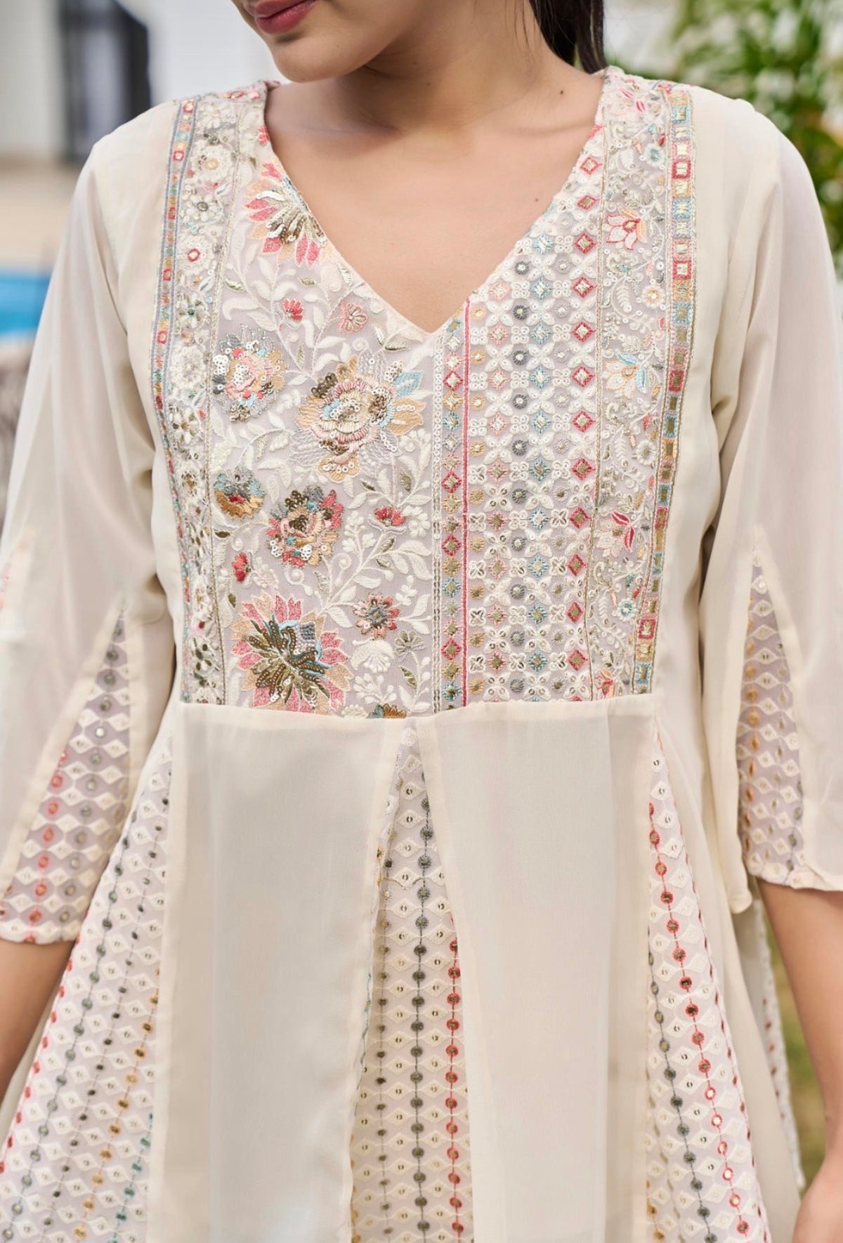 Vanilla blossom peplum co-ord set