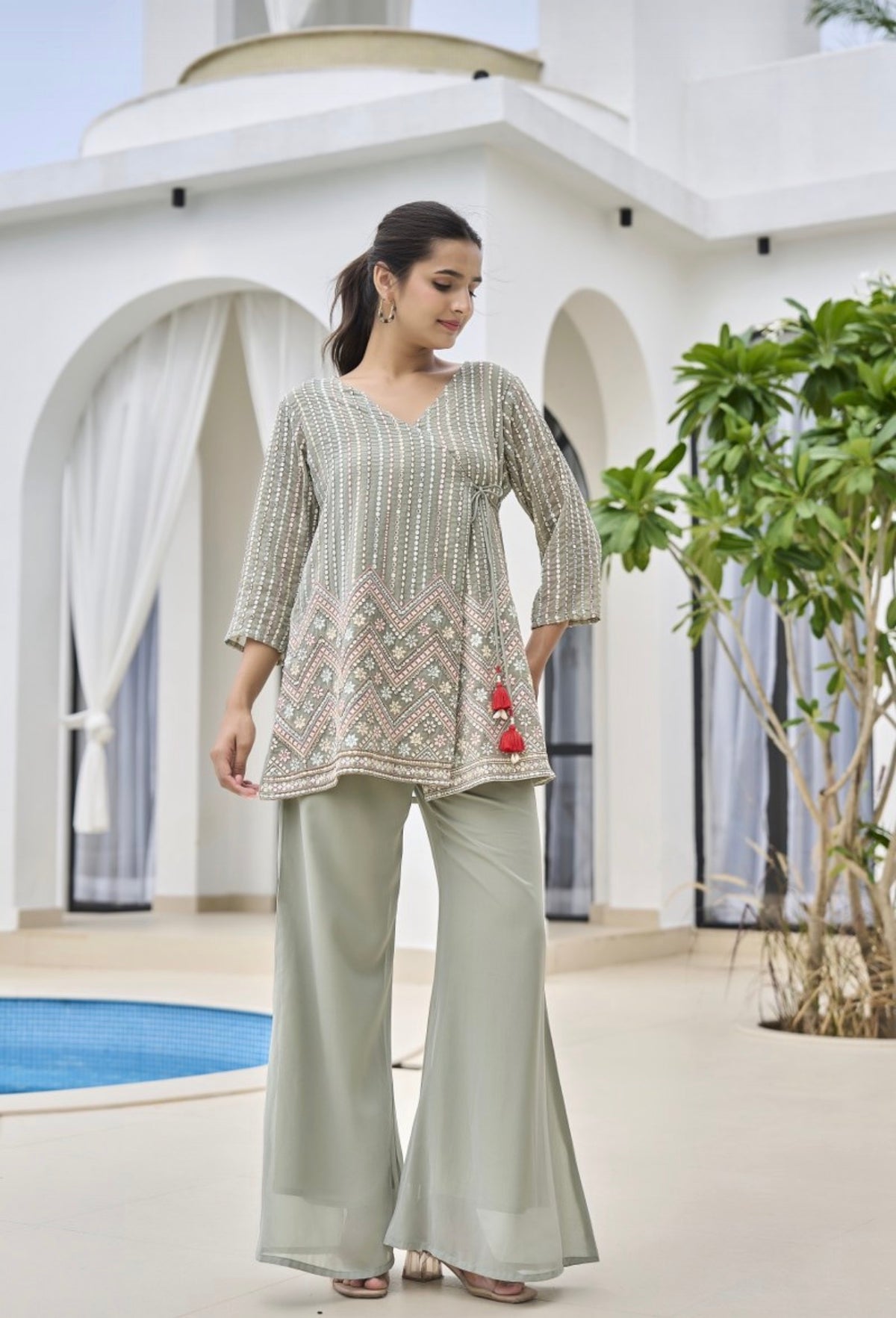 Olive mist serenity kurta set