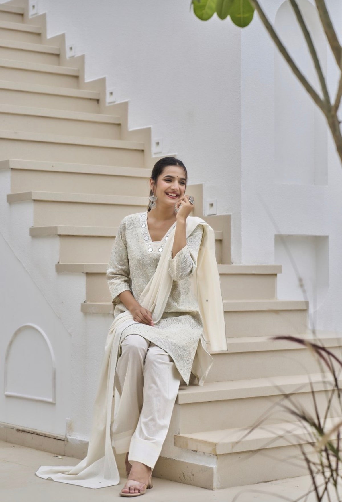Pearl mist charm kurta set