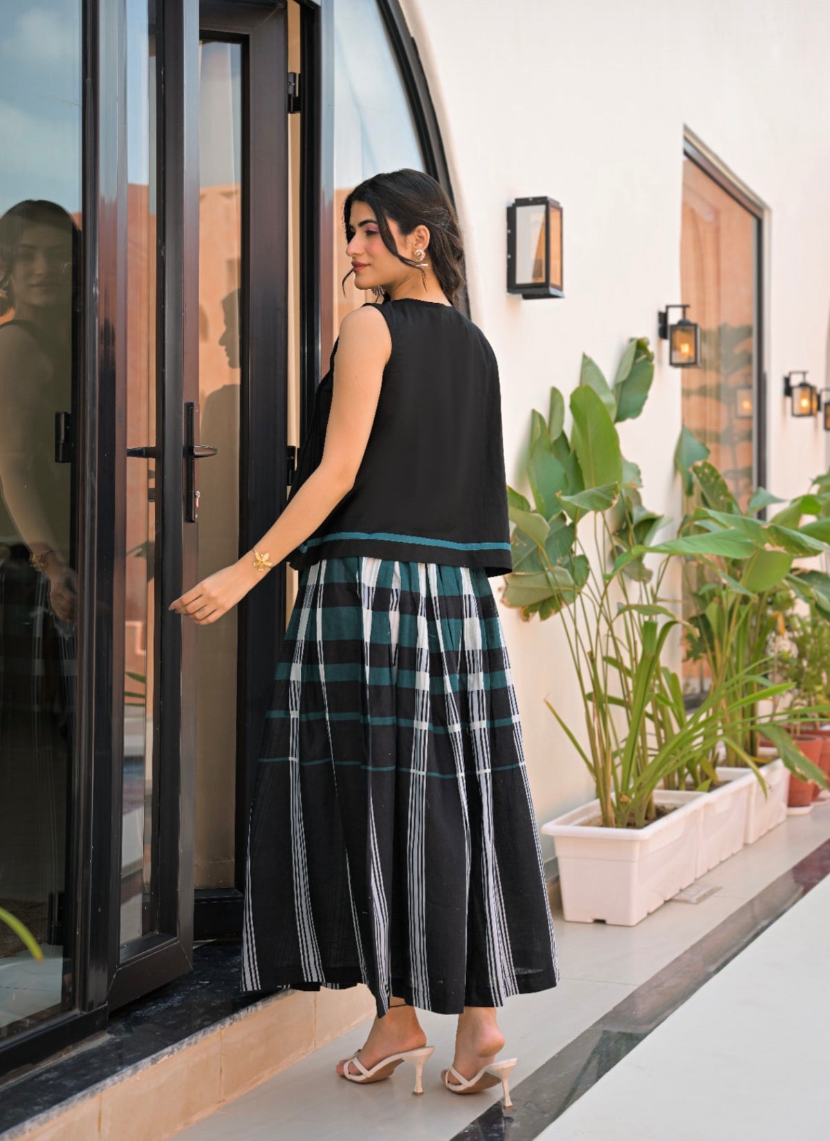 Noir teal fusion co-ord set