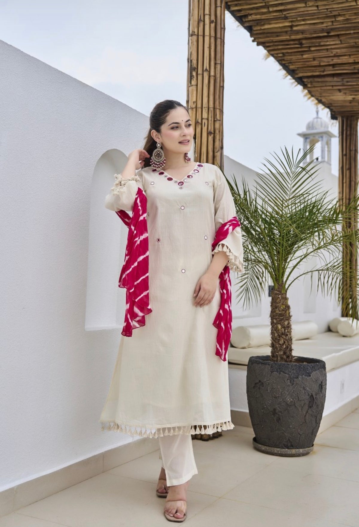 Ivory gulab serenity suit set