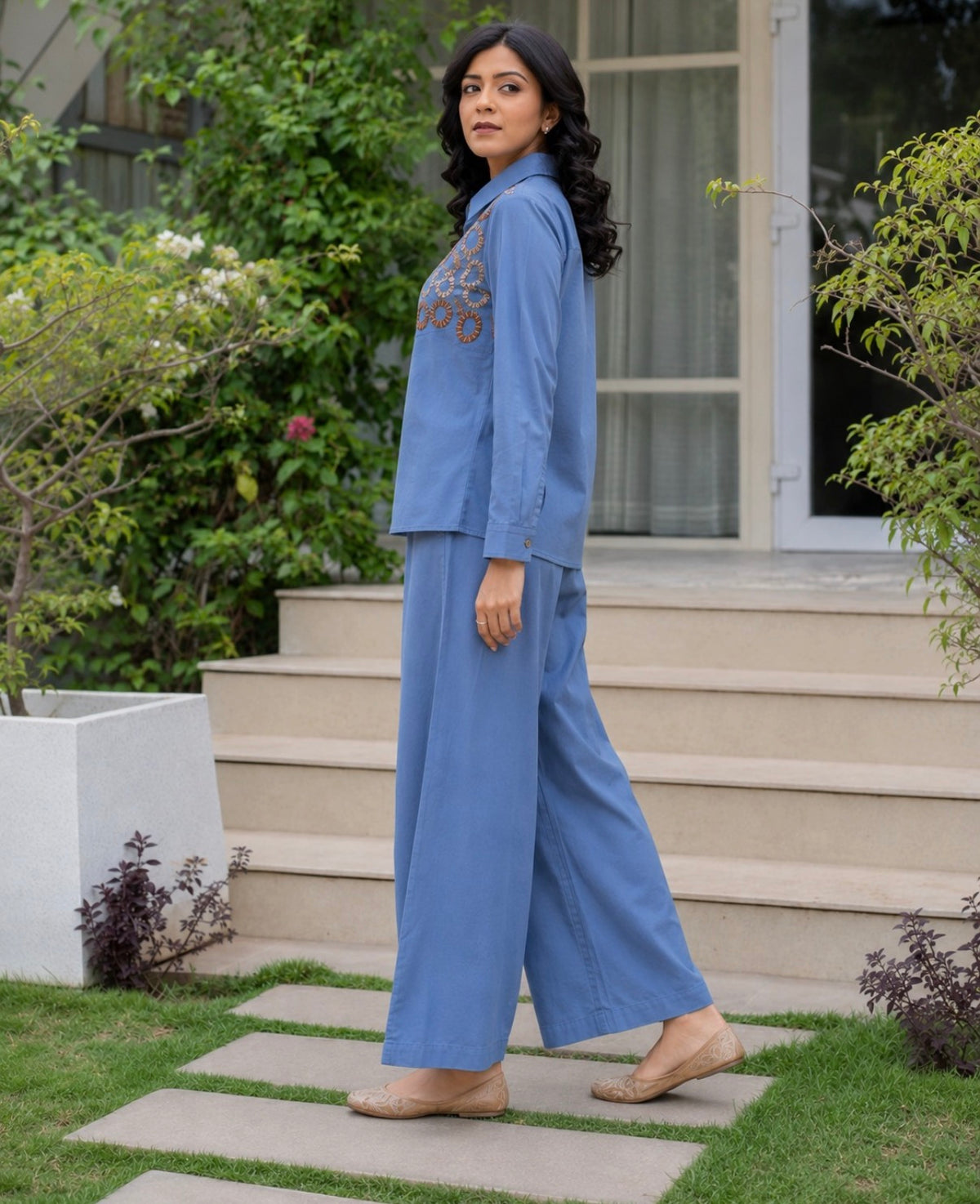 Celestial denim charm co-ord set