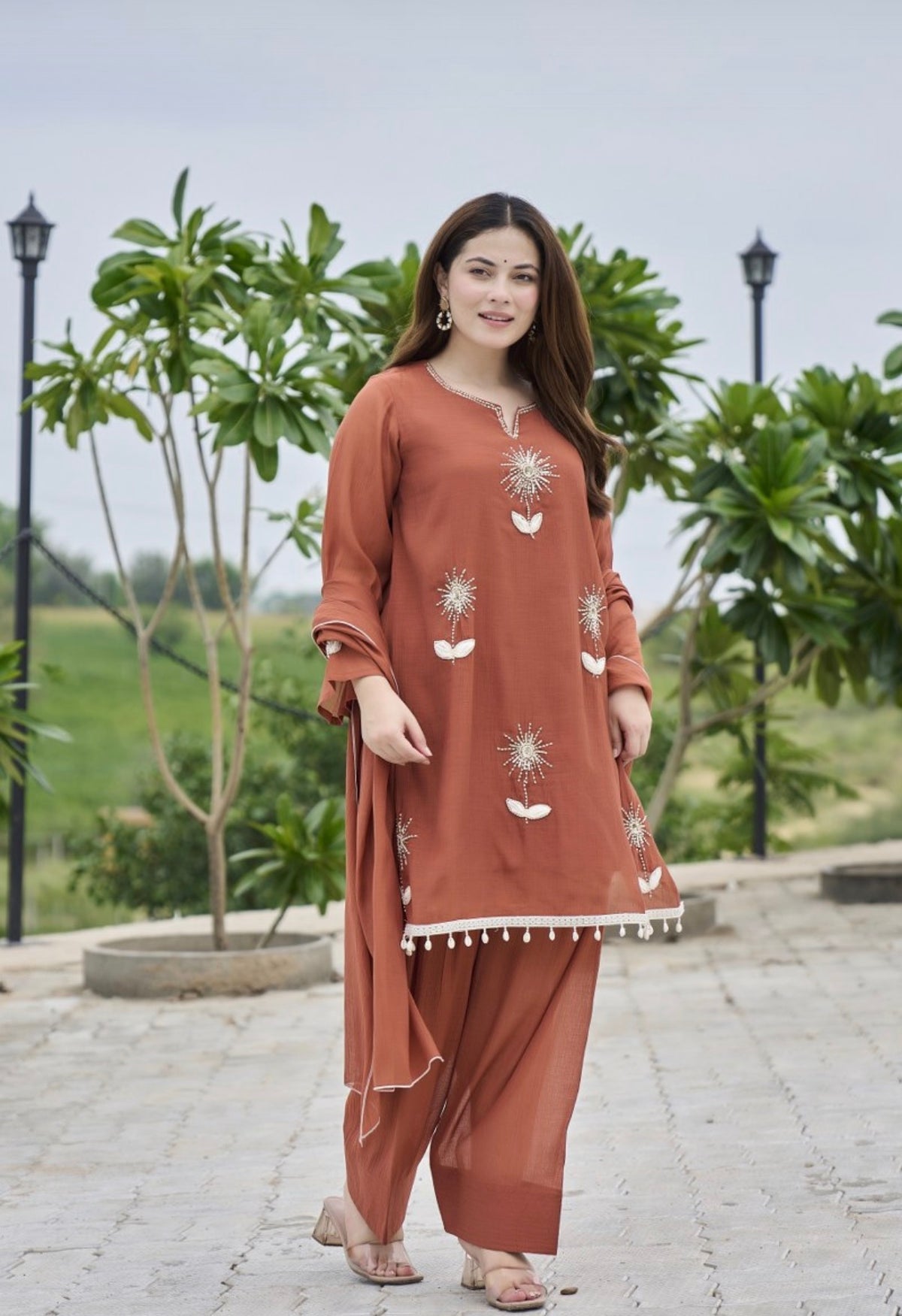 Autumn sunburst bloom suit set
