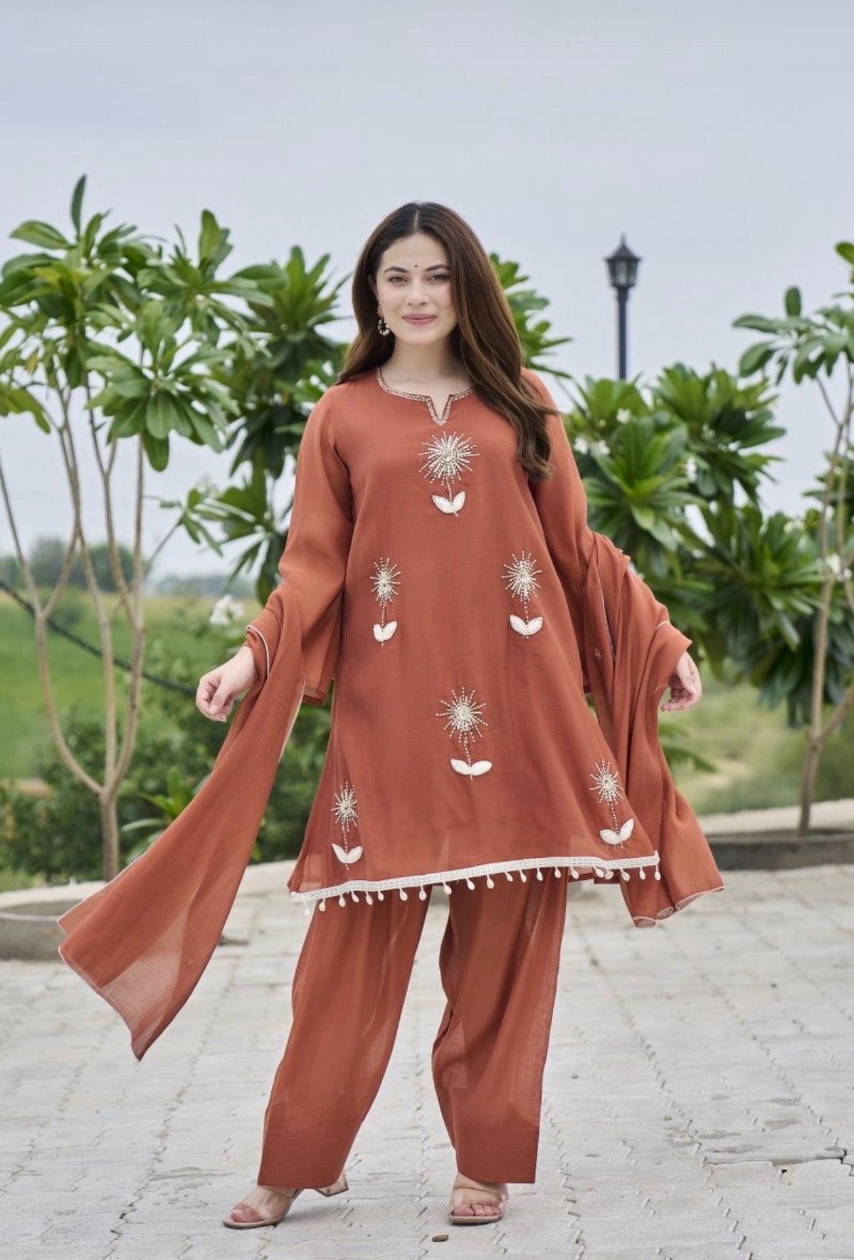 Autumn sunburst bloom suit set