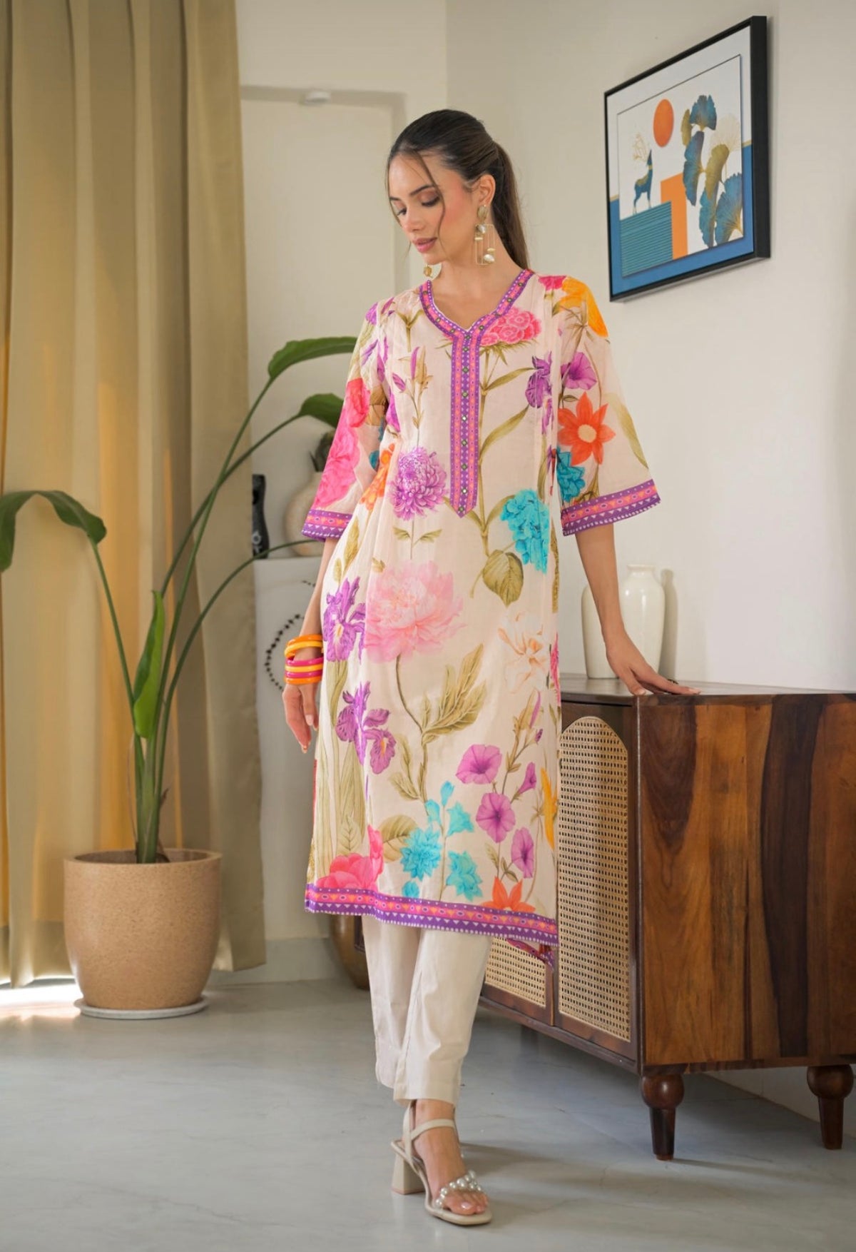 Floral fiesta elegance kurta set