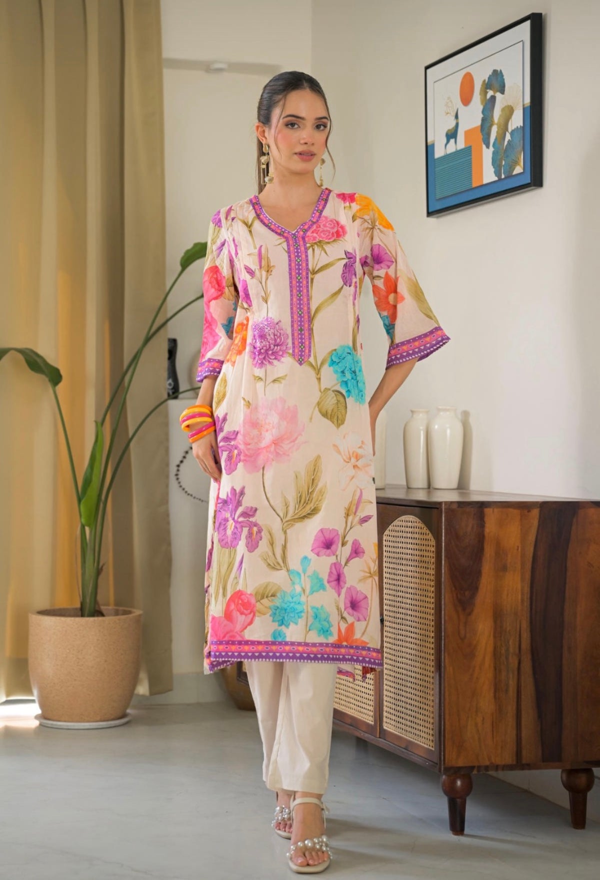 Floral fiesta elegance kurta set