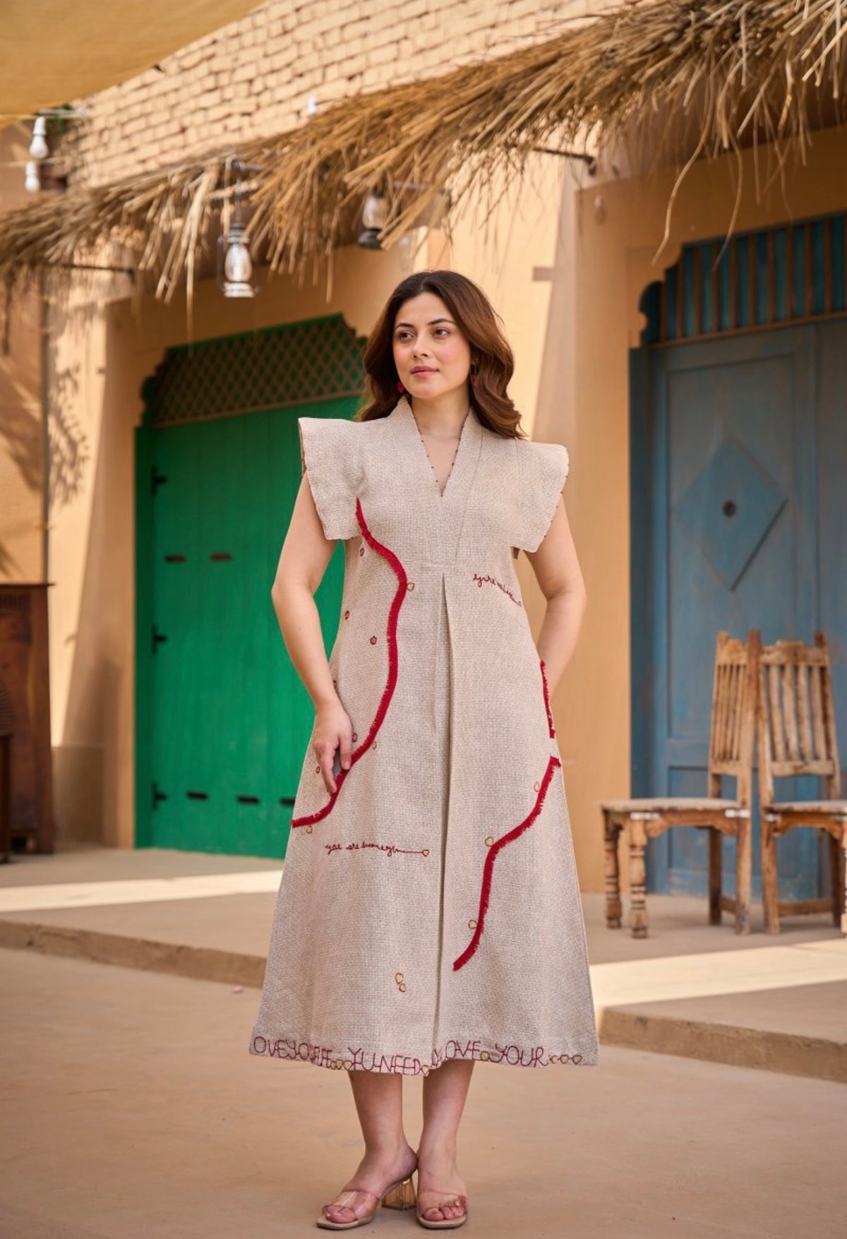 Desert rose canvas dress