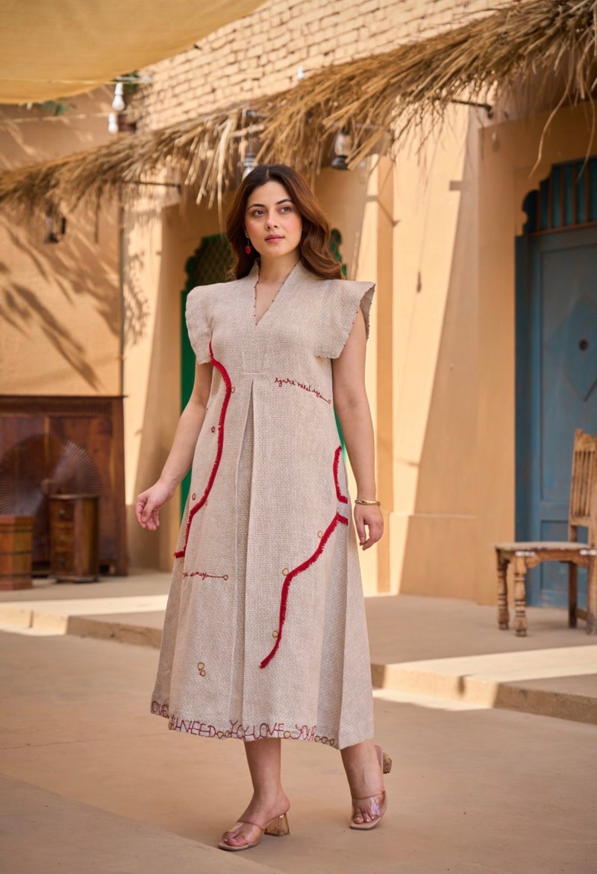 Desert rose canvas dress
