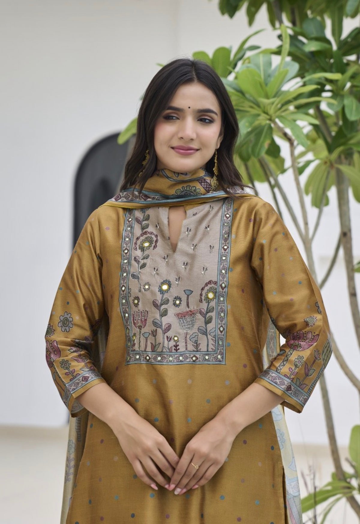 Ochre earthy bloom suit set