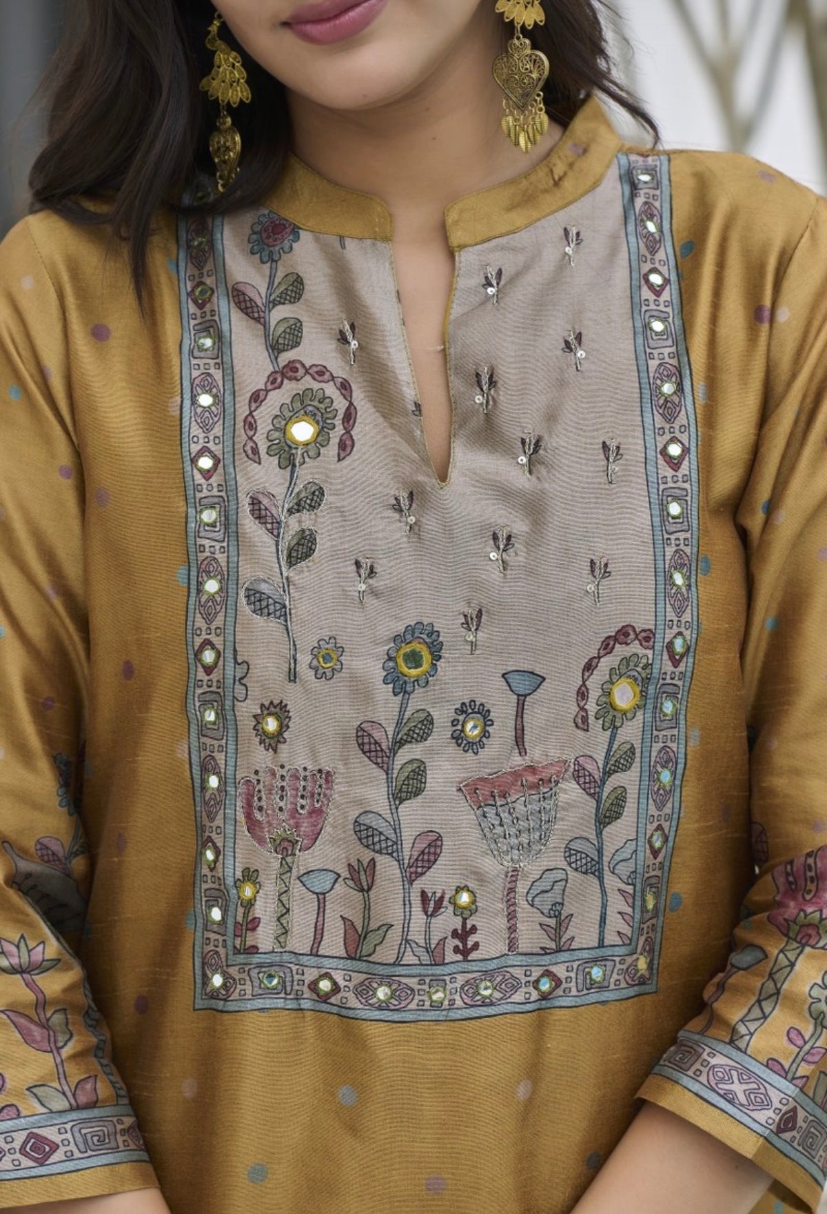 Ochre earthy bloom suit set