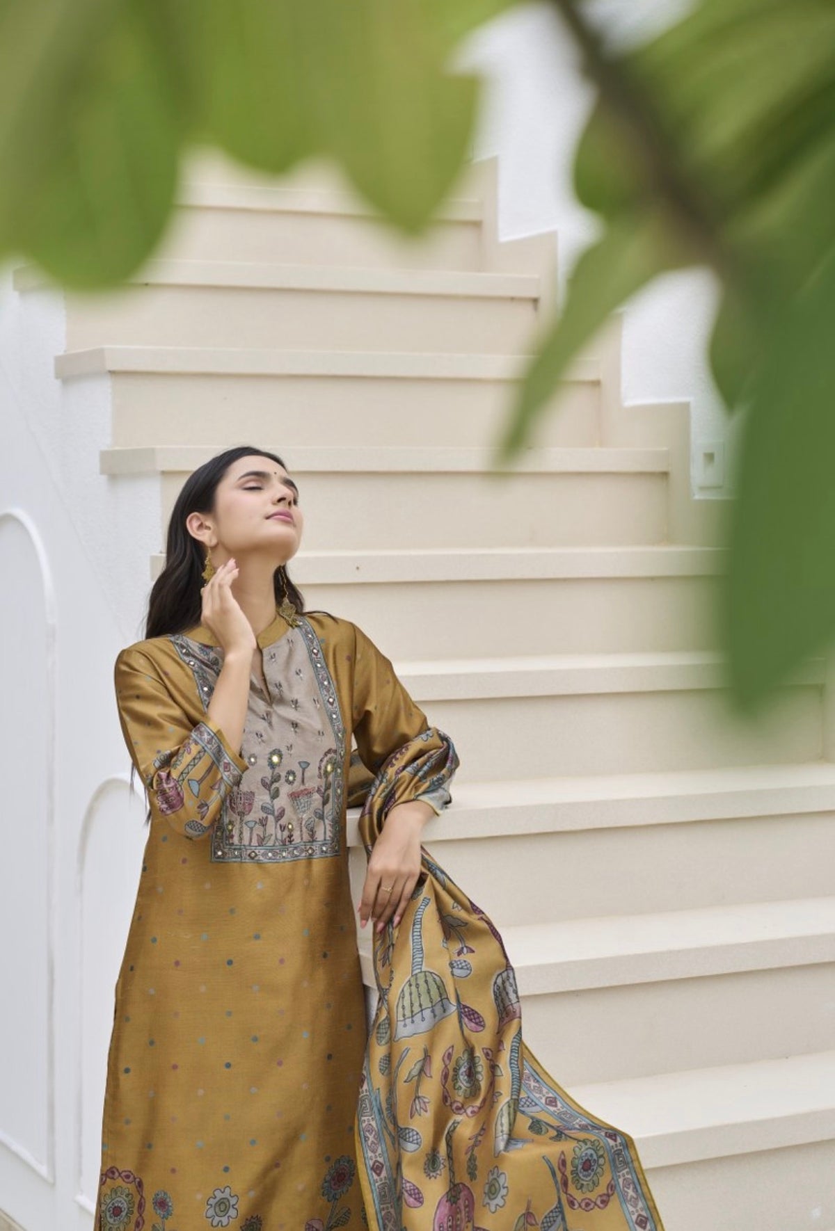 Ochre earthy bloom suit set