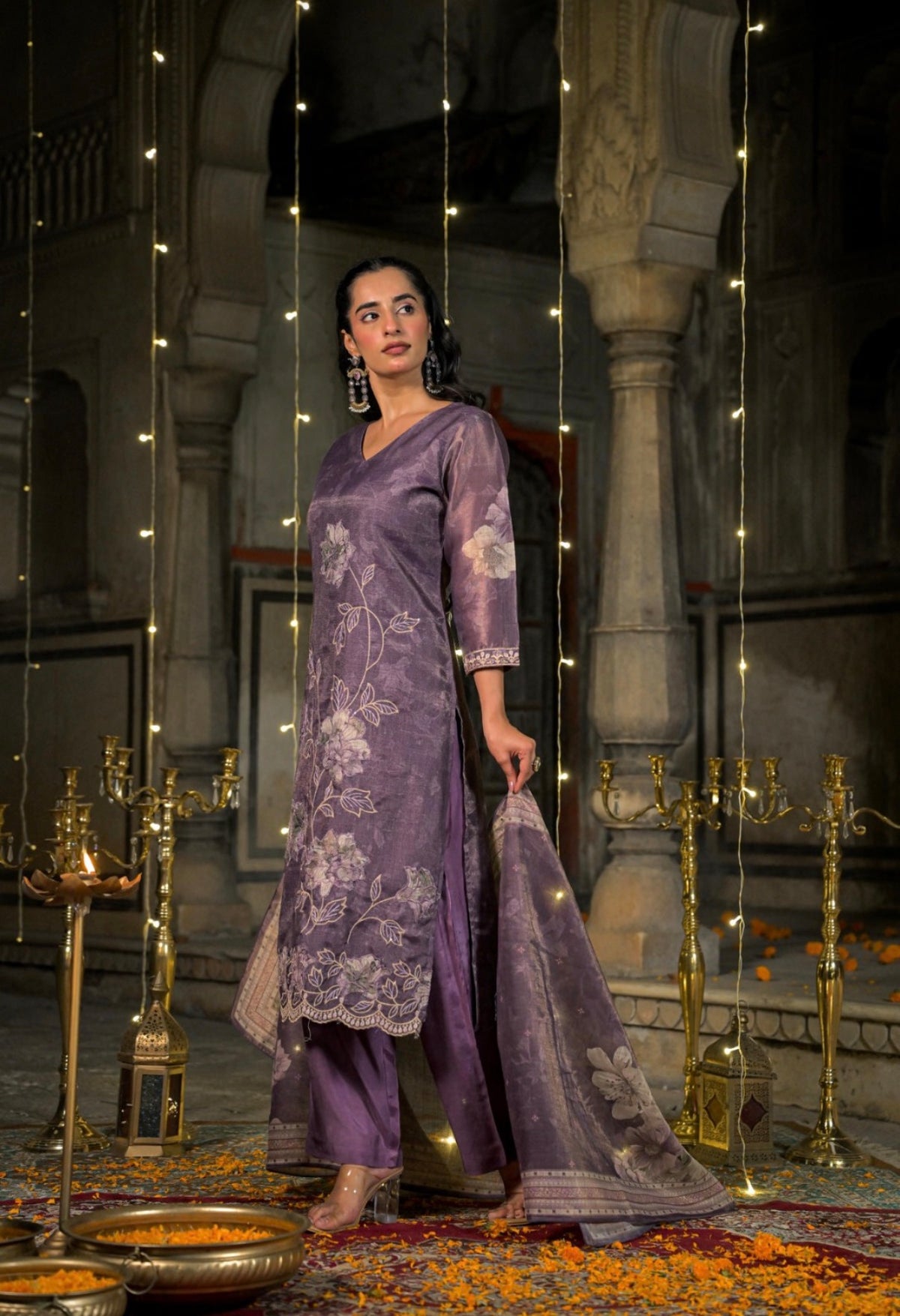 Antique lavender heritage suit set
