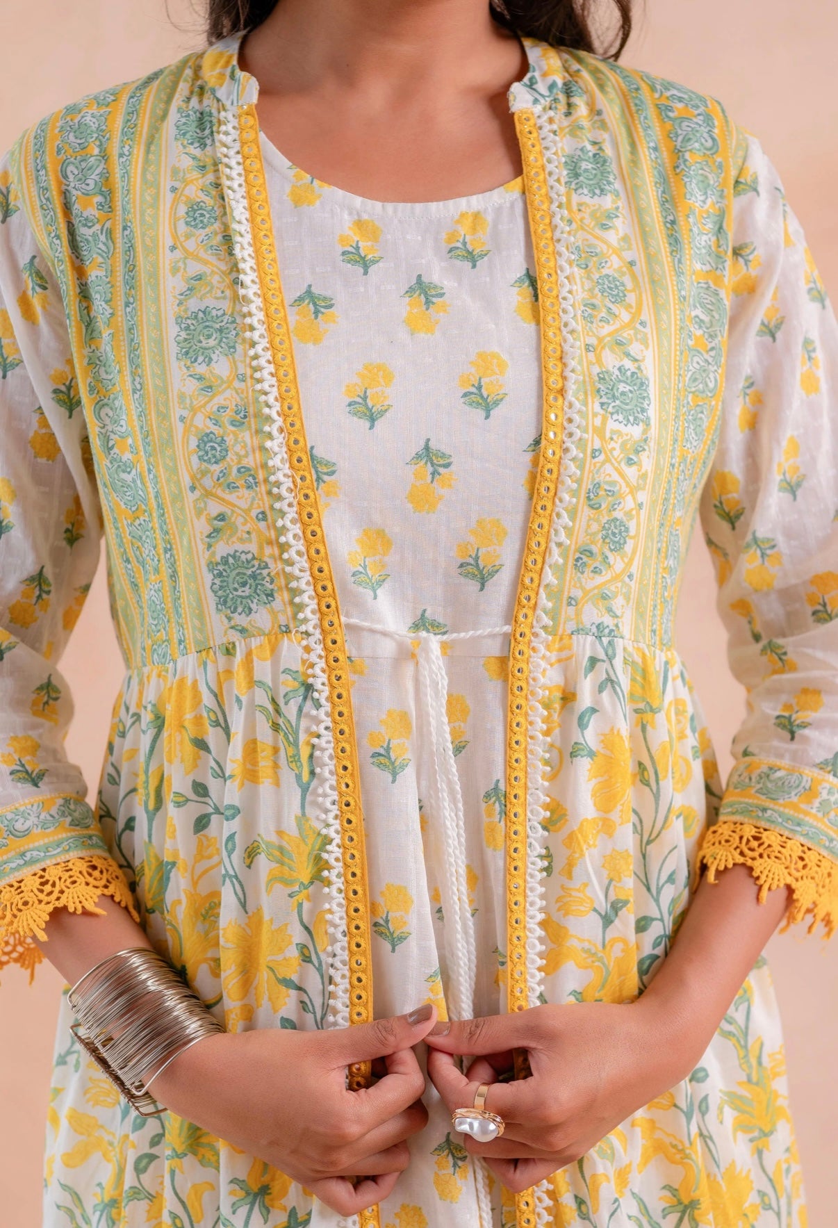 FLORAL SUNLIT MIDI DRESS