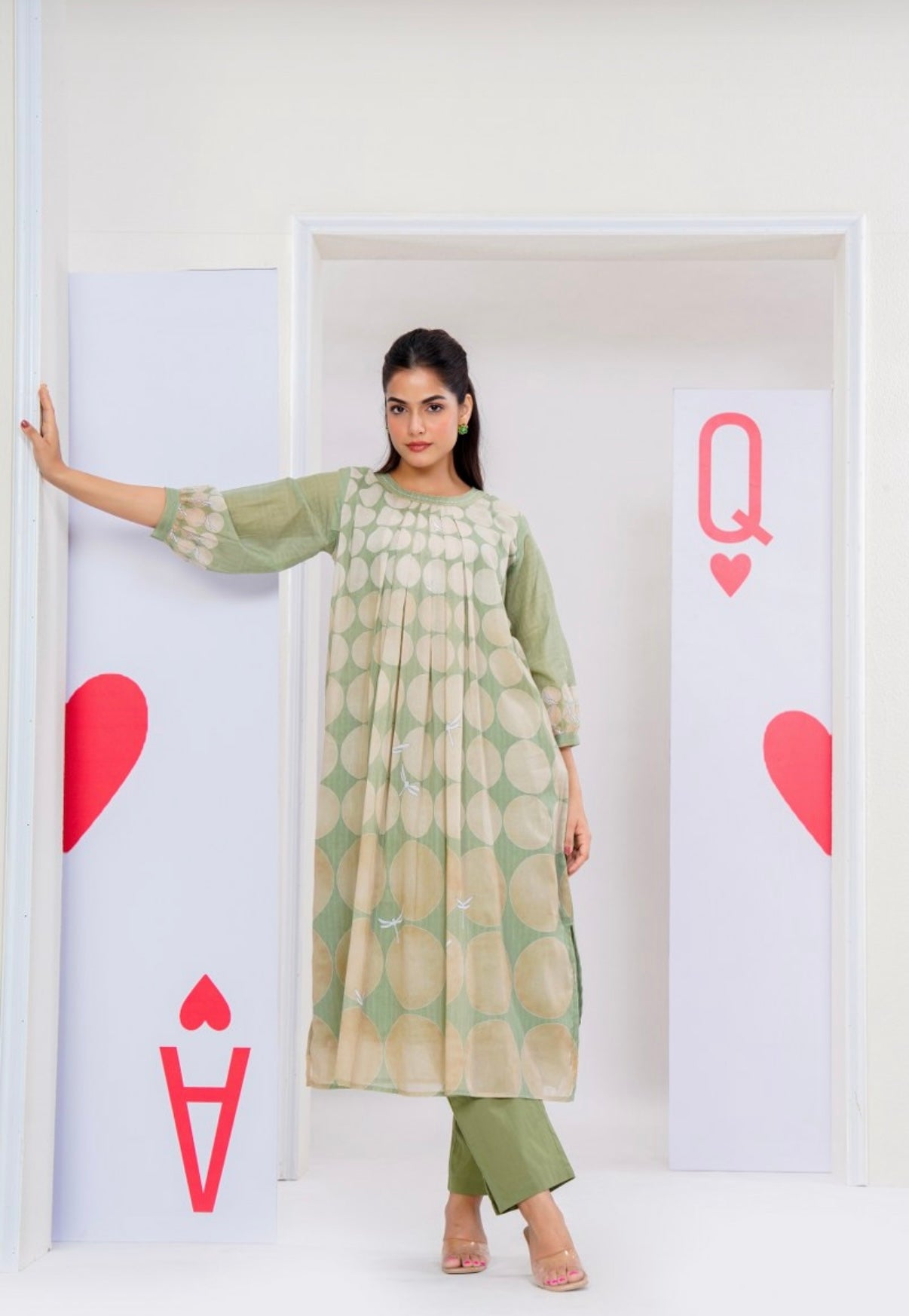 Mint Whisper Cotton Kurta Set