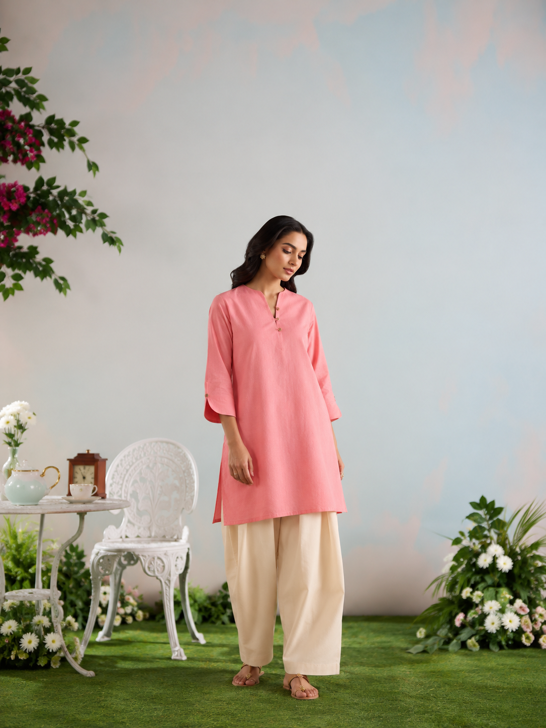 Blush Meadow Kurta Set