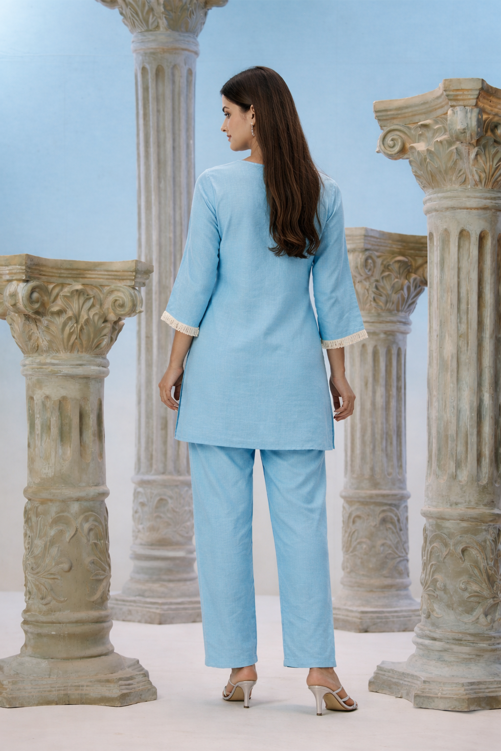 Sky Breeze Cotton Co-Ord Set