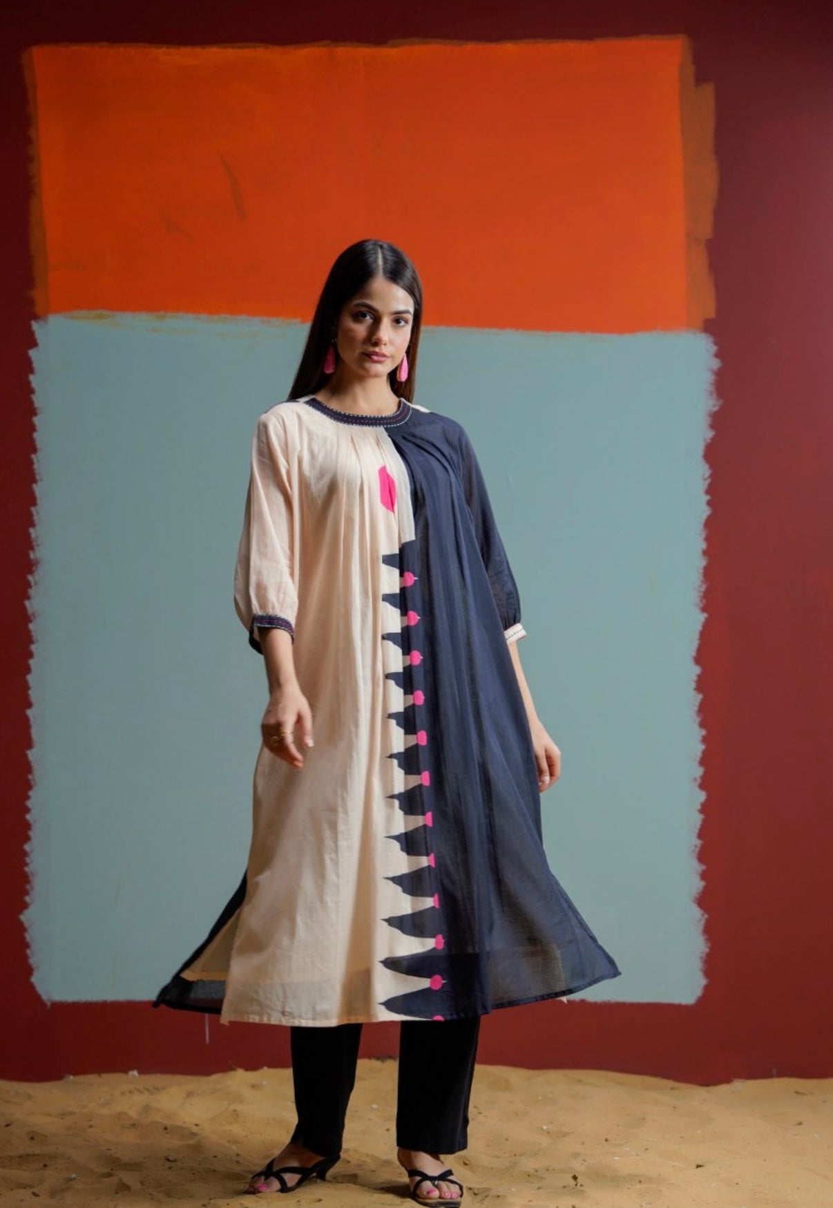 Inkline Ivory Statement Kurta