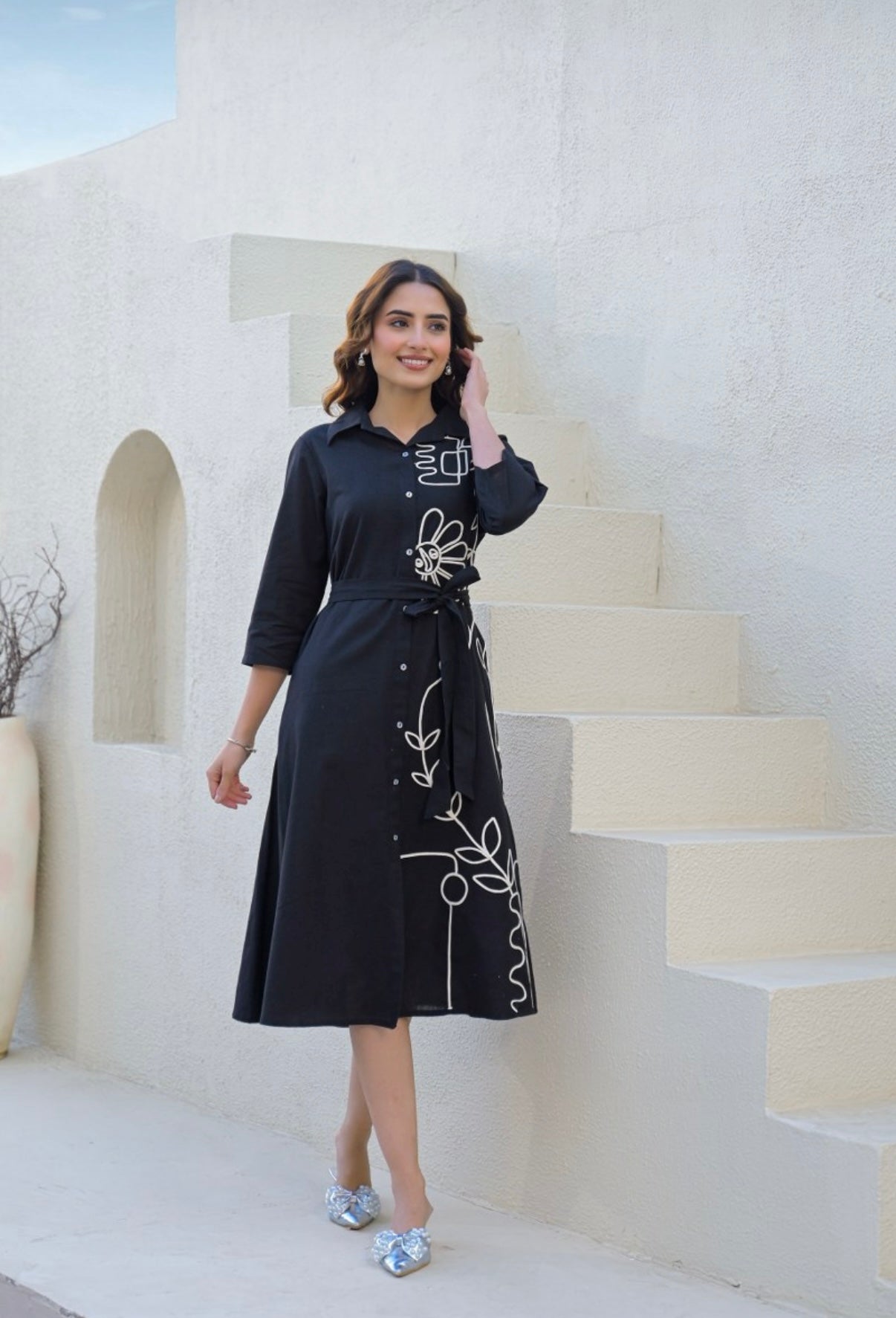 Urban Canvas Art Midi Dress